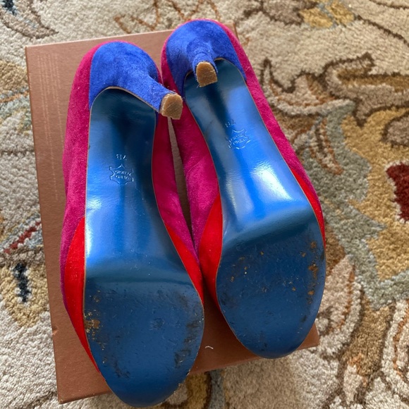 2/$50 Audrey Brooks tricolor platform heels - Picture 7 of 11